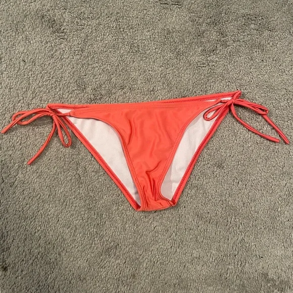 Coral Tie-Side Bikini Bottom - Picture 1 of 5